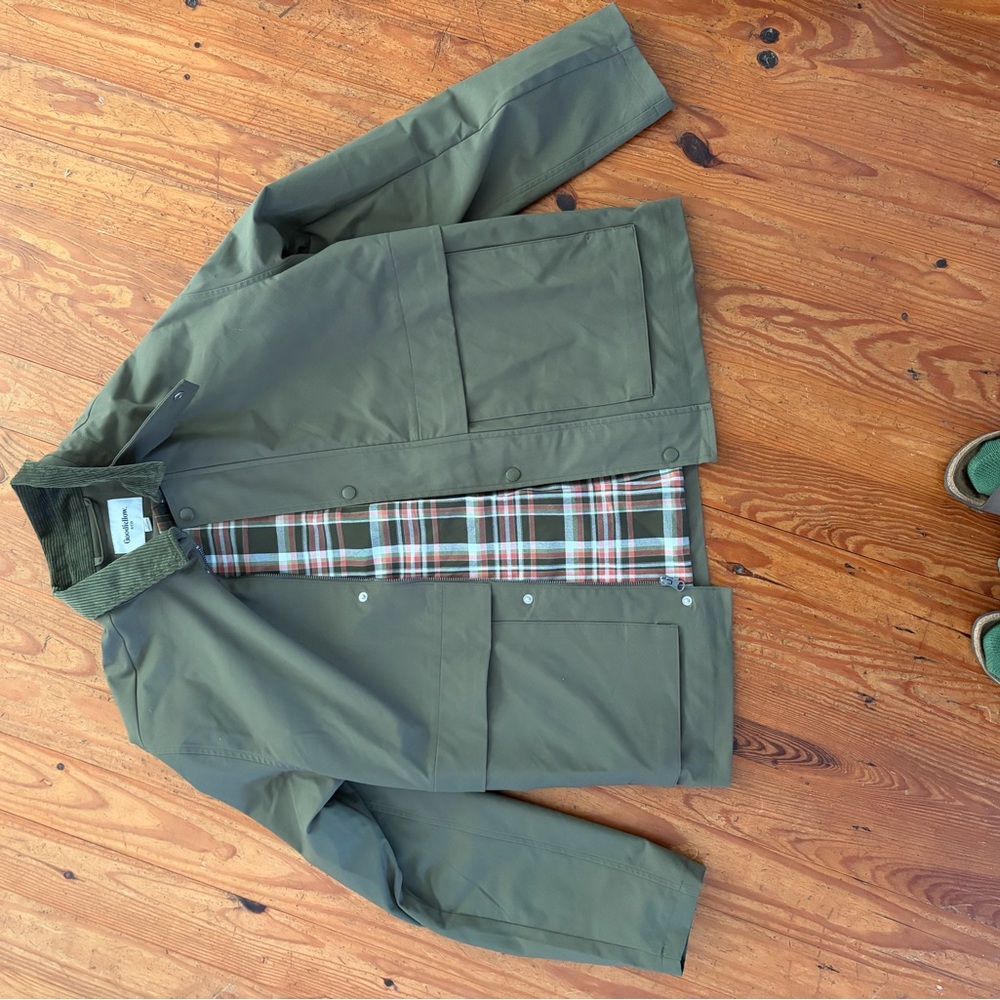Goodfellow & Co Olive Green Field Jacket with Corduroy Collar